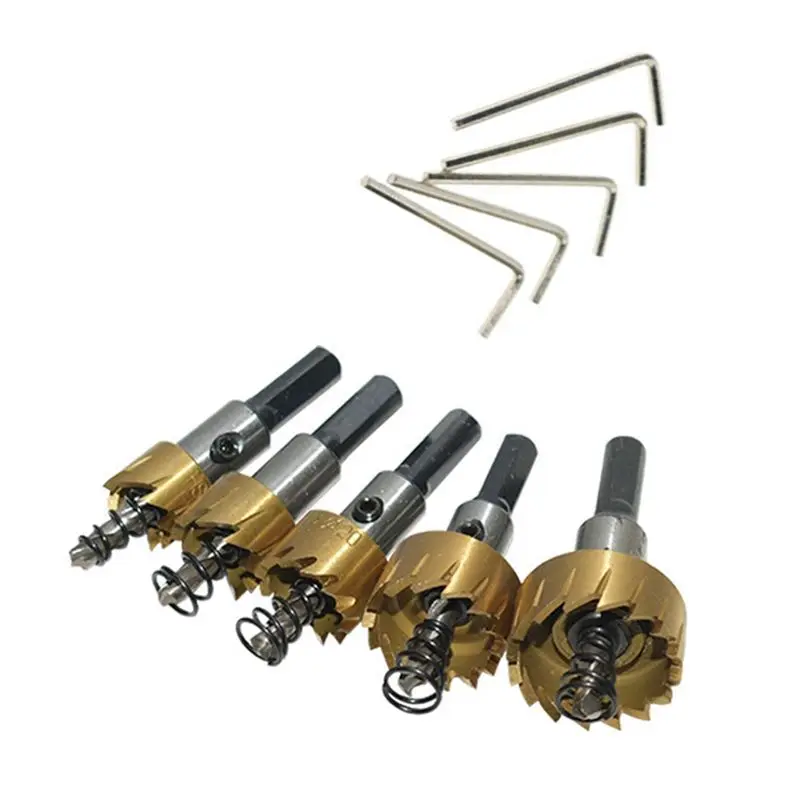 

-[33A Tvdae] 5Pcs High-Speed Steel Hole Opener Electric Drill Drilling Tool Set Special Metal Hole Opener