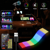 LED Car Sign Bluetooth App Flexible Control Led Panel LED Matrix Pixel Panel, USB 5V Scrolling Bright Advertising LED Signs