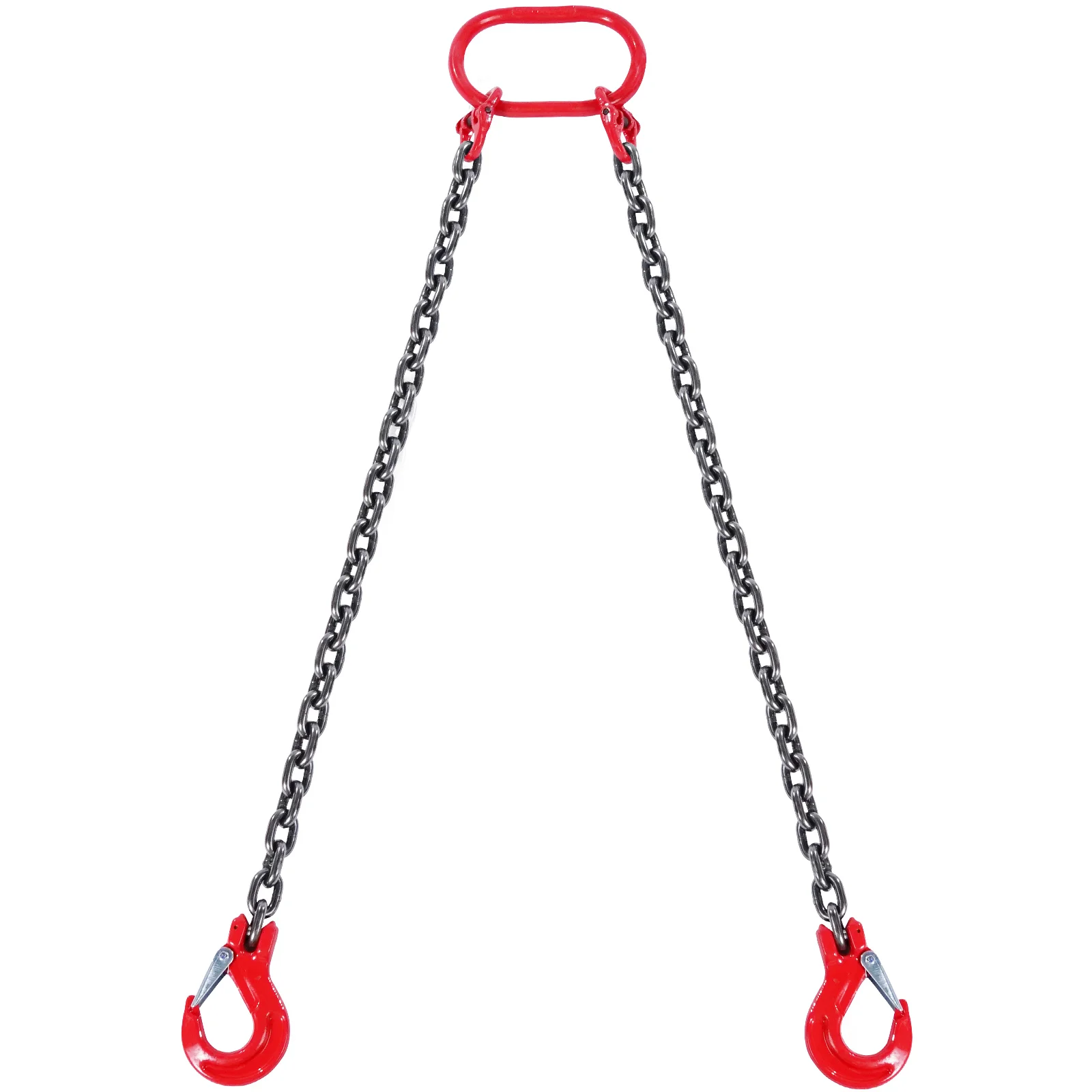 SucceBuy 3T 5ft Lifting Sling Chain 5/16 Zoll G80 Hebeketten mit 2 Bein-Halbhaken für Motorhebezeug-Motorhubkette