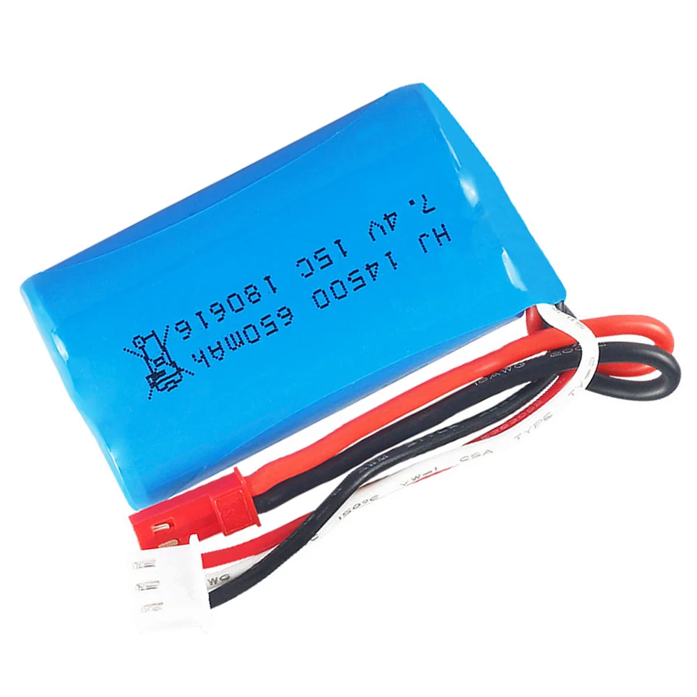 Lipo Battery For Syma F1 BR6802 HJ370 W608-7 YD712 YD921 RC helicopter toy accessories 7.4V 650mAh 14500 15C Battery JST/SM Plug