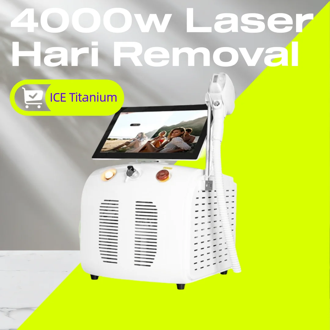 

2025 4000w diode 755 808 1064nm 940 4 wavelength laser diode ice titanium laser body hair removal machine Alesandrite equipment
