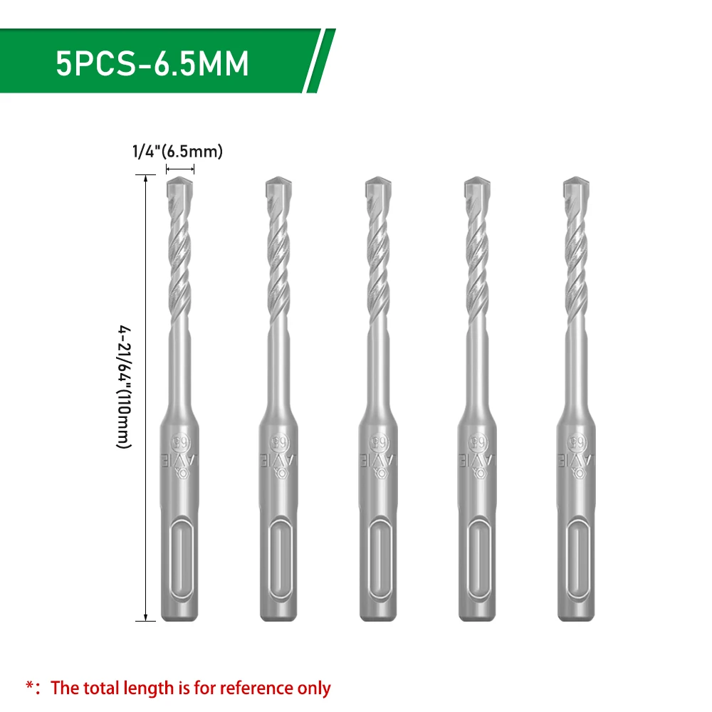 LAVIE 5 stücke 4mm 5mm 6mm Elektrische Hammer SDS Plus Bohrer Set 110mm Beton Wand ziegel Block Mauerwerk Loch Sah Bohren 016 – Detail 13