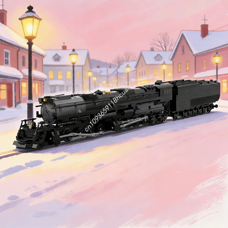 

2109 деталей MOC Union Pacific Big Boy, только детали, масштаб 1:xx, конструктор, модель поезда, игрушки, рождественские подарки, архитектурные кирпичики, для детей