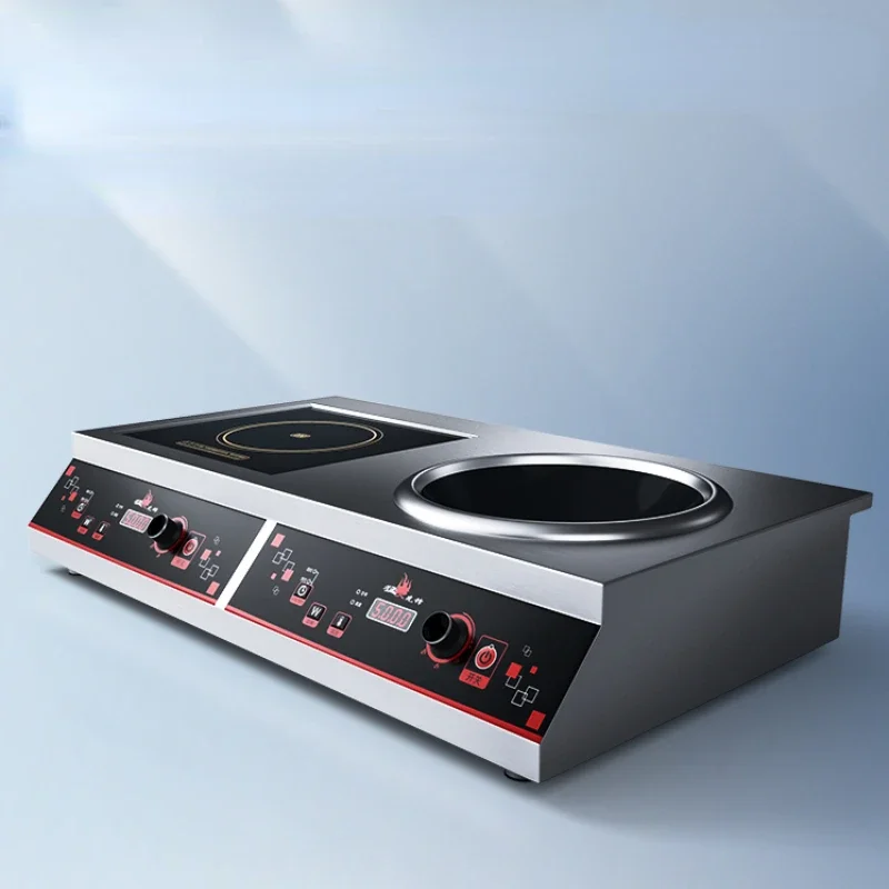 Household and Commercial Flat Concave Double-head High-power Induction Cooker 3500W Electric Ceramic Cooker Home Appliance