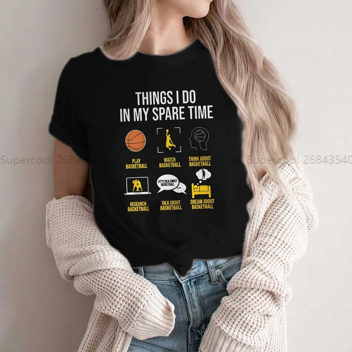 Things I Do In My Spare Time Special Polyester TShirt Basketball Sports Comfortable T Shirt Stuff