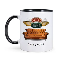 FRIENDS TV Show Coffee Mugs Central Perk Mug Ceramic Milk Tea Cup Gift for Best Friend Birthday 11oz Coffee Mug Dropshipping