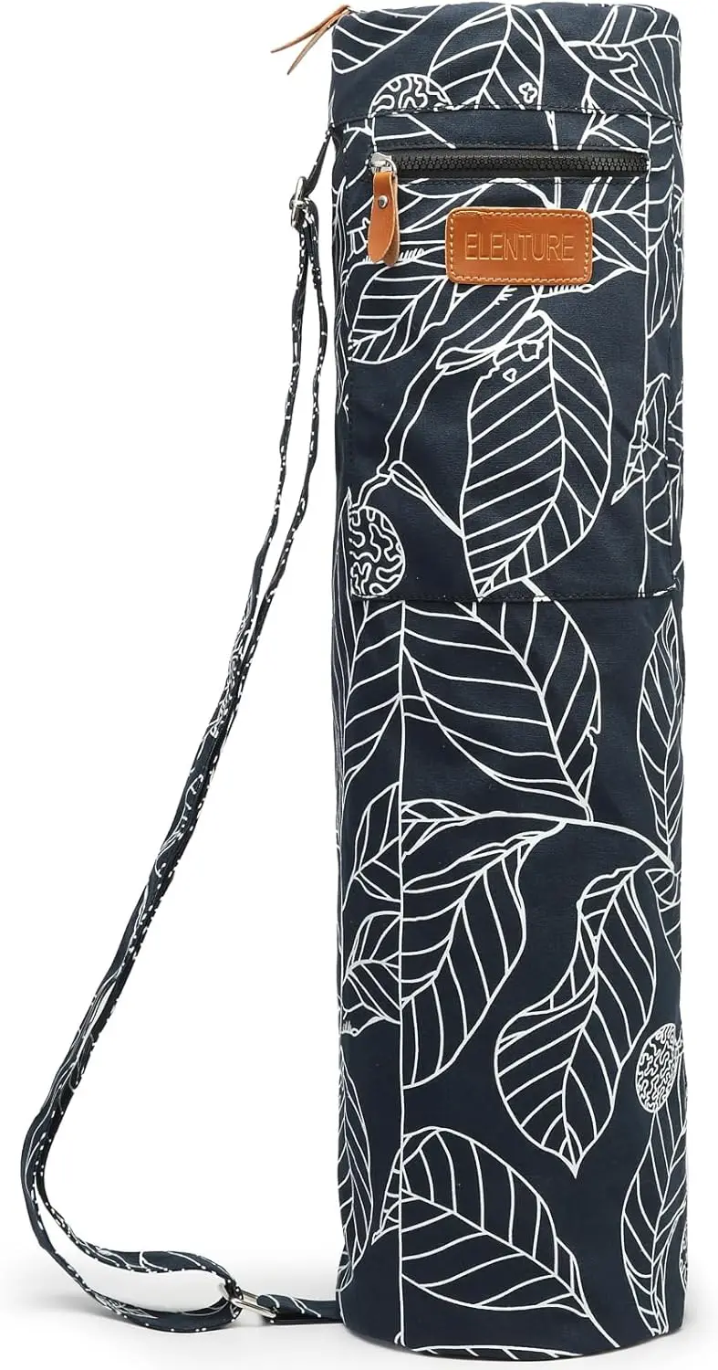 

Adjustable Yoga Mat Bag with Pockets, Full-Zip Travel Tote for Gym & Outdoor Use, Fits 1/4" & 1/3" Thick Mats