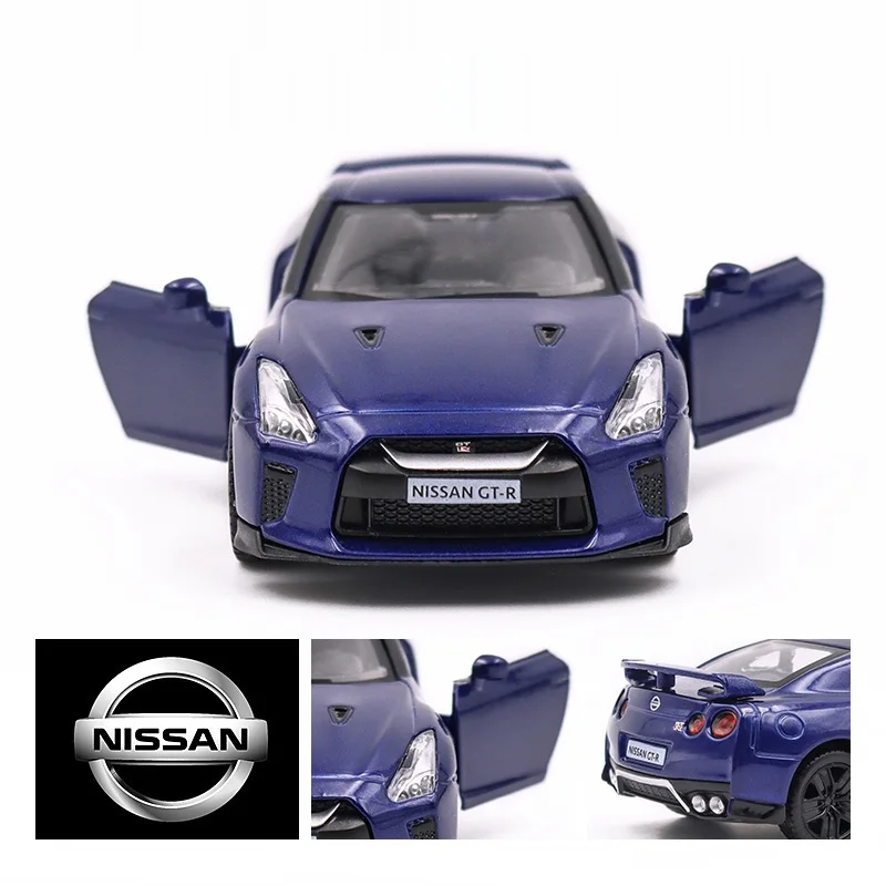 Nissan GTR R35 supercoche Skyline JDM simulación Diecasts y vehículos de juguete coche extraíble RMZ city 1:36 modelo de aleación regalo para niños