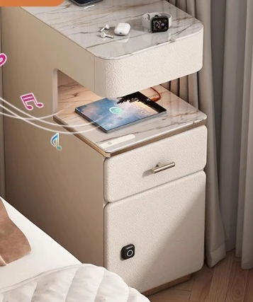 Tmall elf bedside table, smart safe, with password lock, wireless charging, Bluetooth audio, voice integration