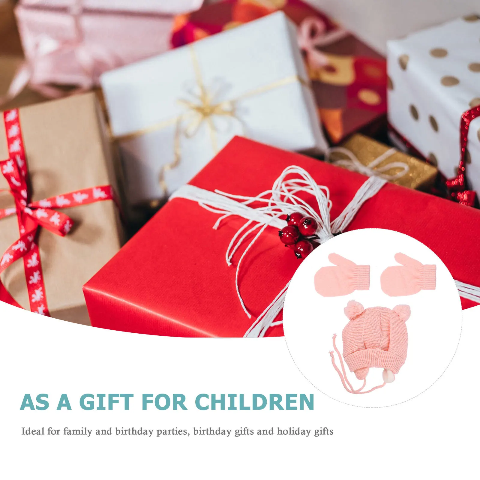 1 مجموعة الكروشيه الشتاء قبعة قفازات مجموعة الرضع Pompom قبعة محبوك قبعة دافئة للأطفال الصغار في الهواء الطلق الطقس البارد عطلة