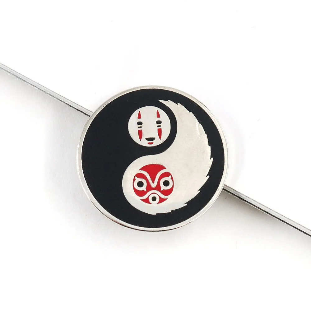 Yin Yang Badge Fantasy Adventure Animated Movie Inspiration Enamel Pin view 6