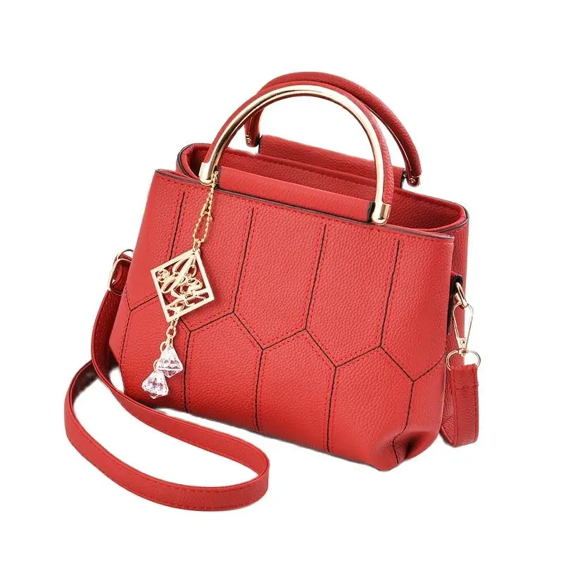 

Red PU Handbags For Women Girls Shoulder Bag Strap Adjustable Elegant Crossbody Bag Birthday Festival Gift