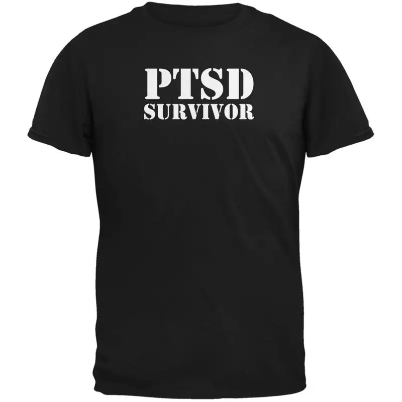 PTSD Survivor Black Adult T Shirt