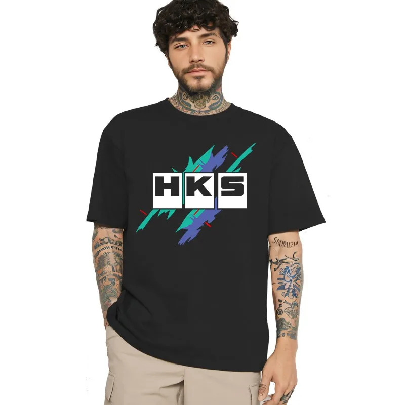 men black tshirt HKS Power and Sportser Performance Turbo mens o-neck t shirts summer cotton top tees 4xl 5xl