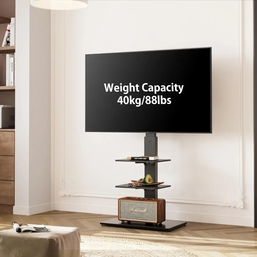 Swivel Floor TV Stand with Mount for TVs 75 Inch LCD LED Flat/Curved Screens Universal Swivel Televisions TV Rtv Cabinet Dresser
