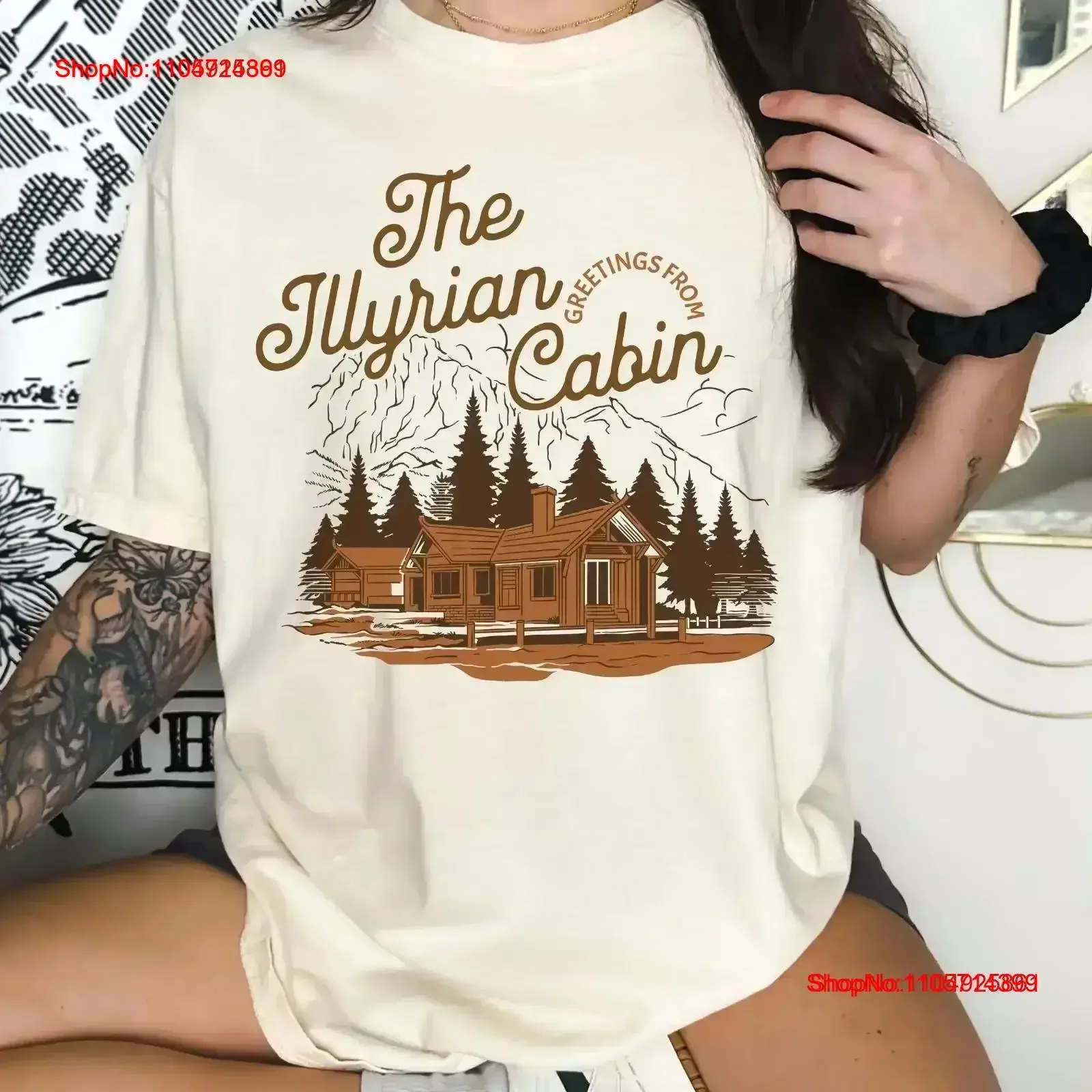 Illyrian Cabin T Shirt ACOTAR Bookish Fantasy Reader vintage Washed Stylish homme Top For Everyday Wear Soft vintage Washed
