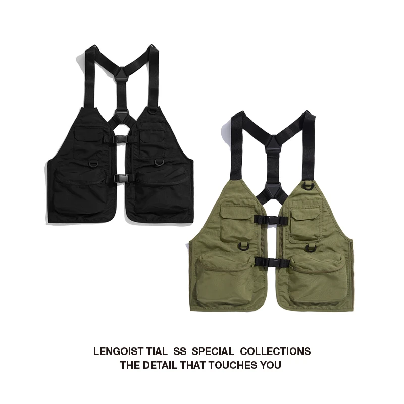 

LENGOIST Waterproof Outdoor Tactical Vest ex Me ket Fiing Vest Special Wide Fit V-Ne Youth Trend Workwear