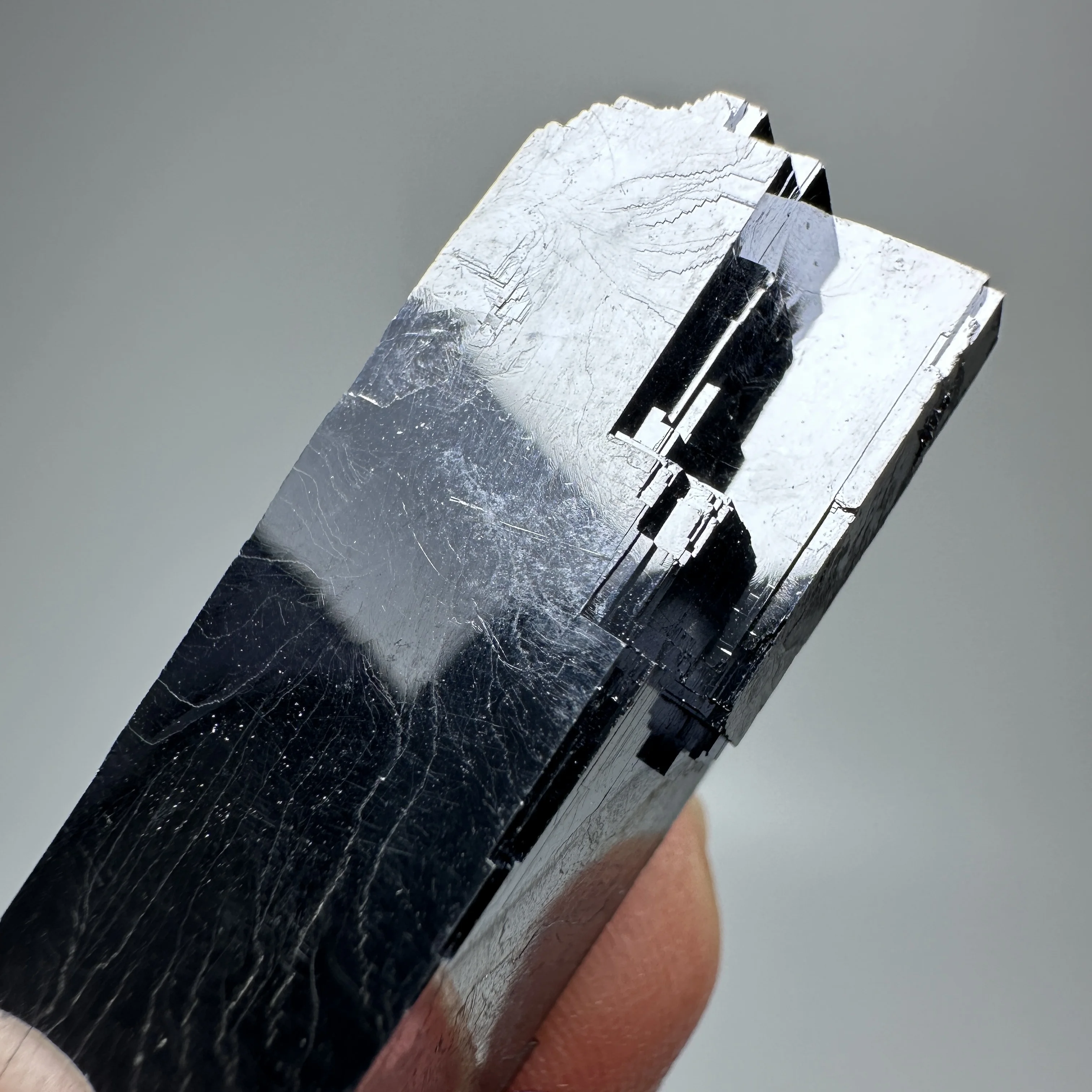 Natural Step-like Galena Crystal Specimen, High Metallic Luster Raw Lead Ore Mineral for Collection & Home Decor