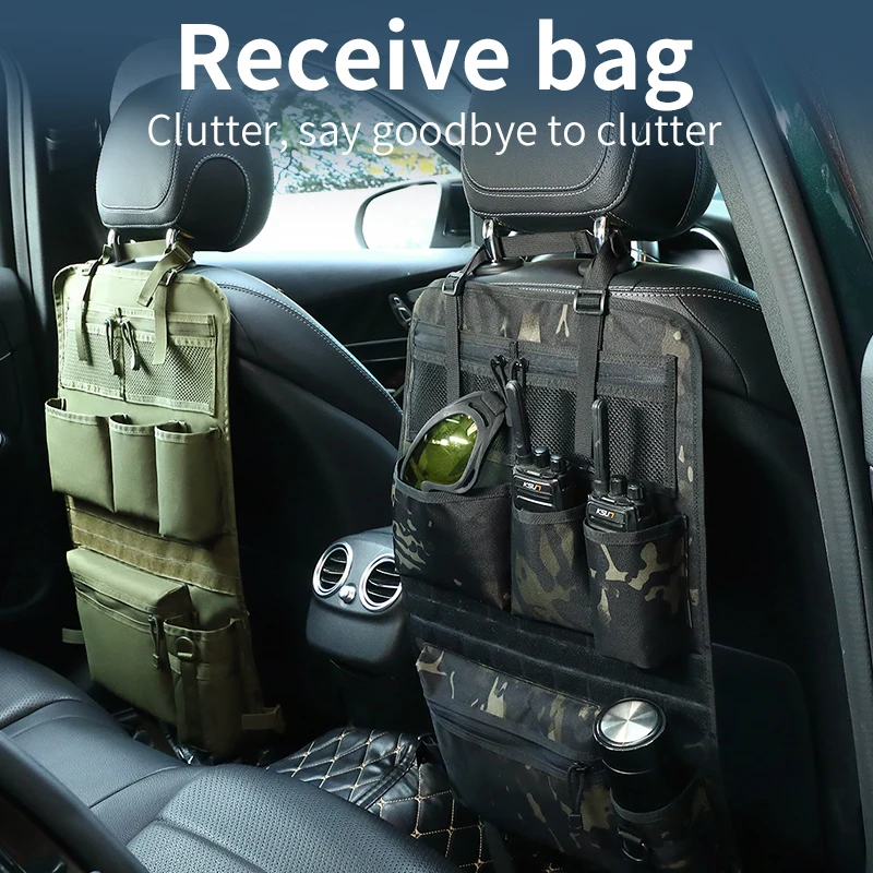 Multi Functional Car Organizer Camouflage Storage Hanging Bag Seat Backrest Storage Bag Interior Accessories 1 Piece