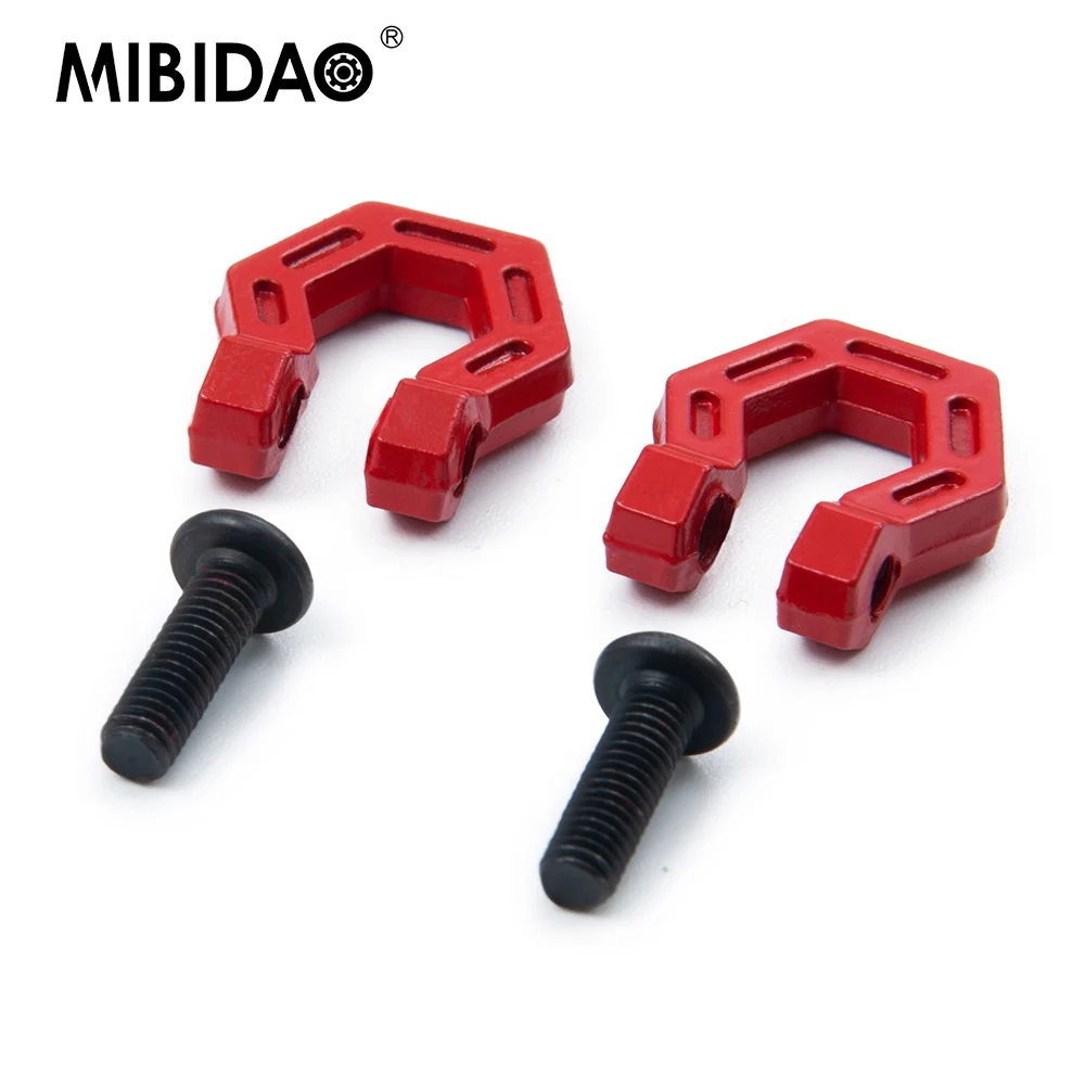 MIBIDAO Aluminum Alloy Simulation Trailer Tow Shackles Hook for Axial SCX10 1/10 RC Remote Control Car Upgrade Parts Accessories