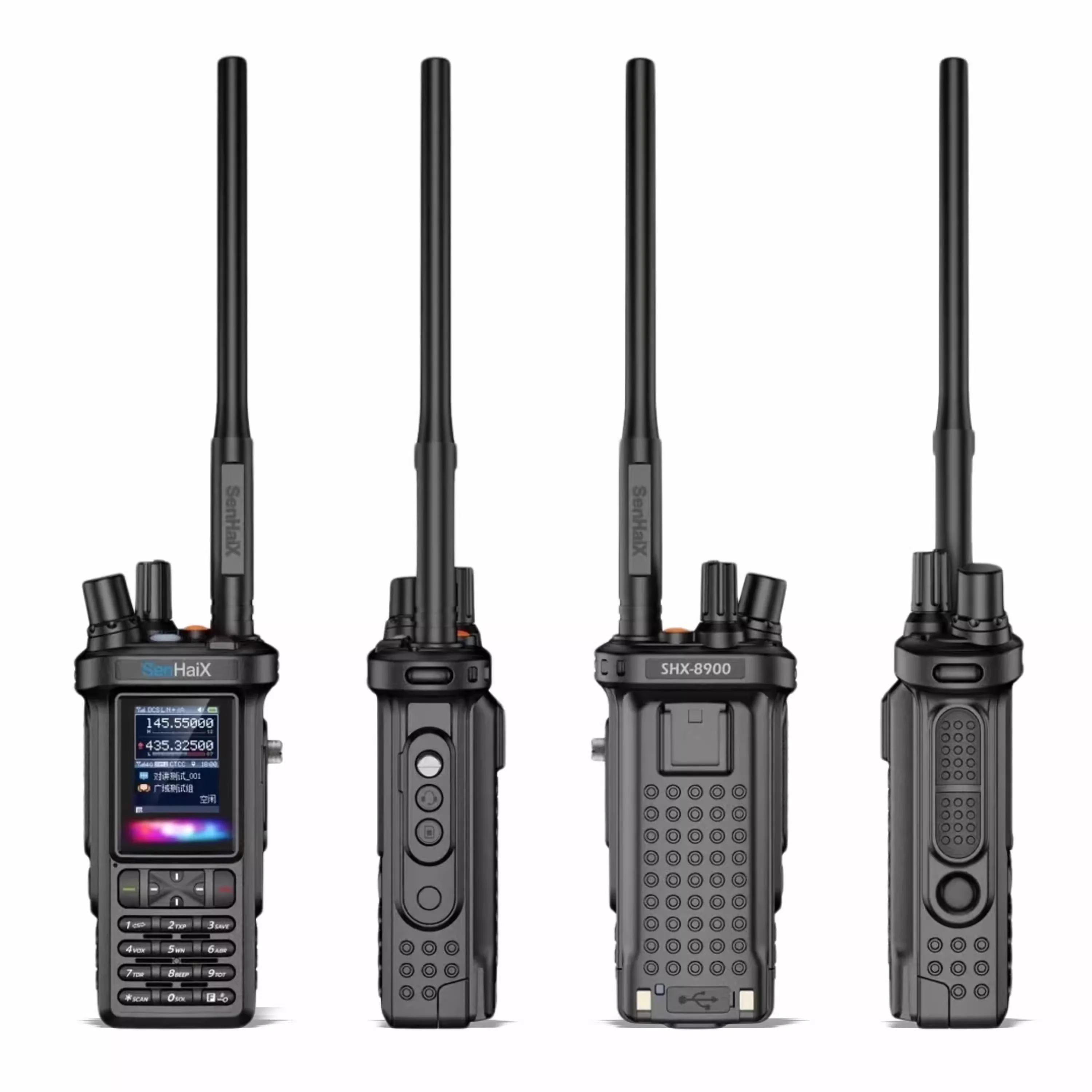 SenHaix SHX8900 Two Way Radio 4G LTE Poc Network VHF UHF AM FM Air Band Receiver Cross Mode GPS Bluetooth Public Intercom HAM