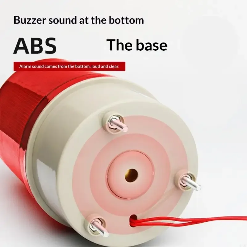 Supports 220V 12V 24V Rotating Red Flashing Beacon Waterproof Dustproof for Safe Alerts in Various Environment 896C