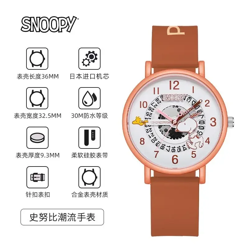 Snoopy Lichtgevende Waterdichte Student Horloge Mode Koreaanse Versie Eenvoudige Trend Quartz Horloges