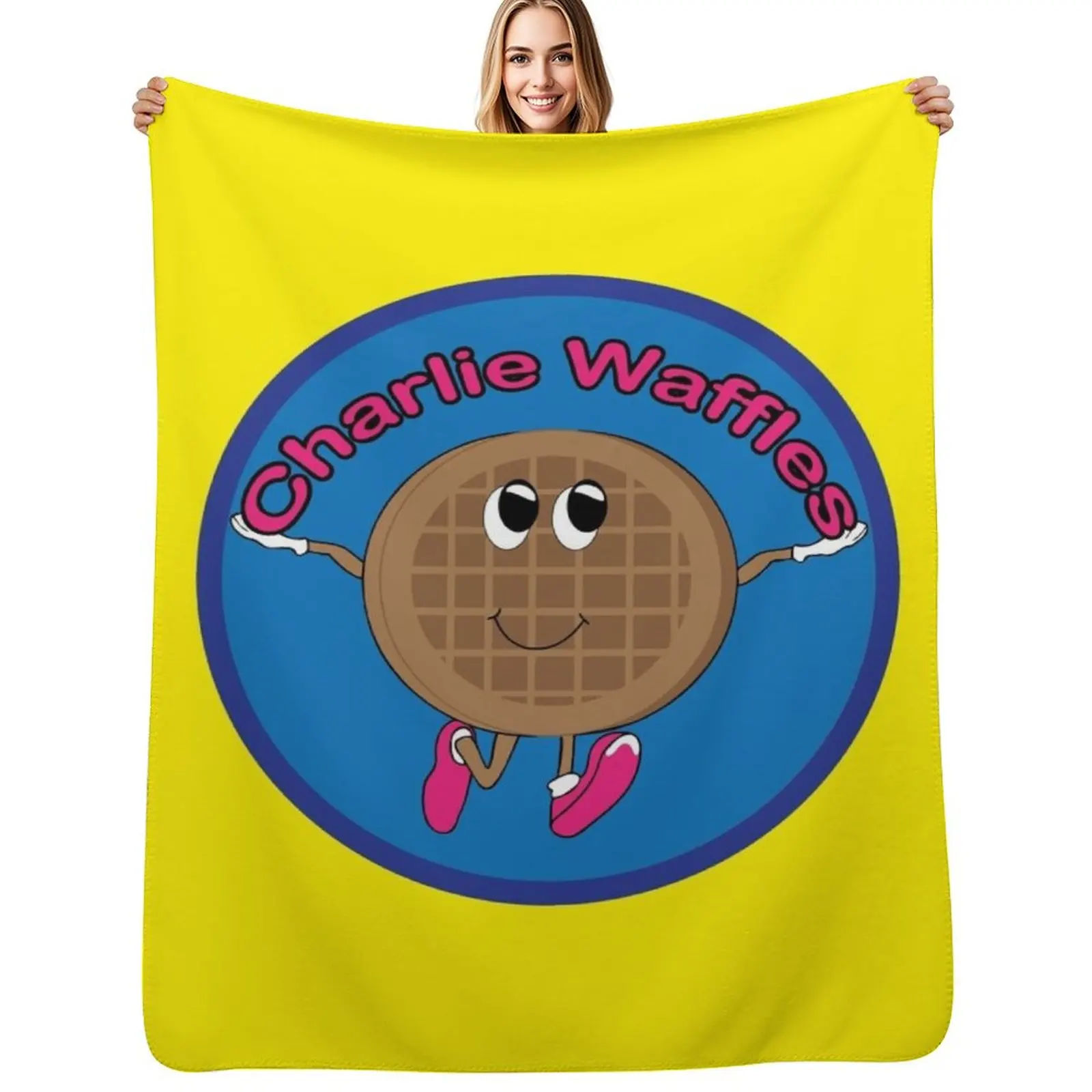 

Charlie Waffles! Throw Blanket Soft Bedroom Blanket for Night Sleeping