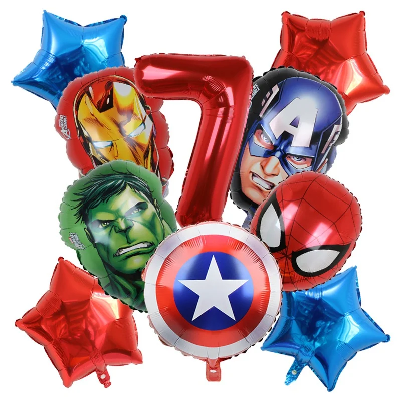 10pcs/1set Spiderman SuperHero Balloon Baby Shower Decoration Birthday Party Decors Avengers Theme Kids Toys Gift Air Globos image 4