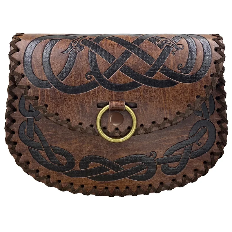 Tragbare Gürtel tasche für Mittelalter für Larp Ren Faire Mittelalter Wikinger geprägte Gürtel tasche