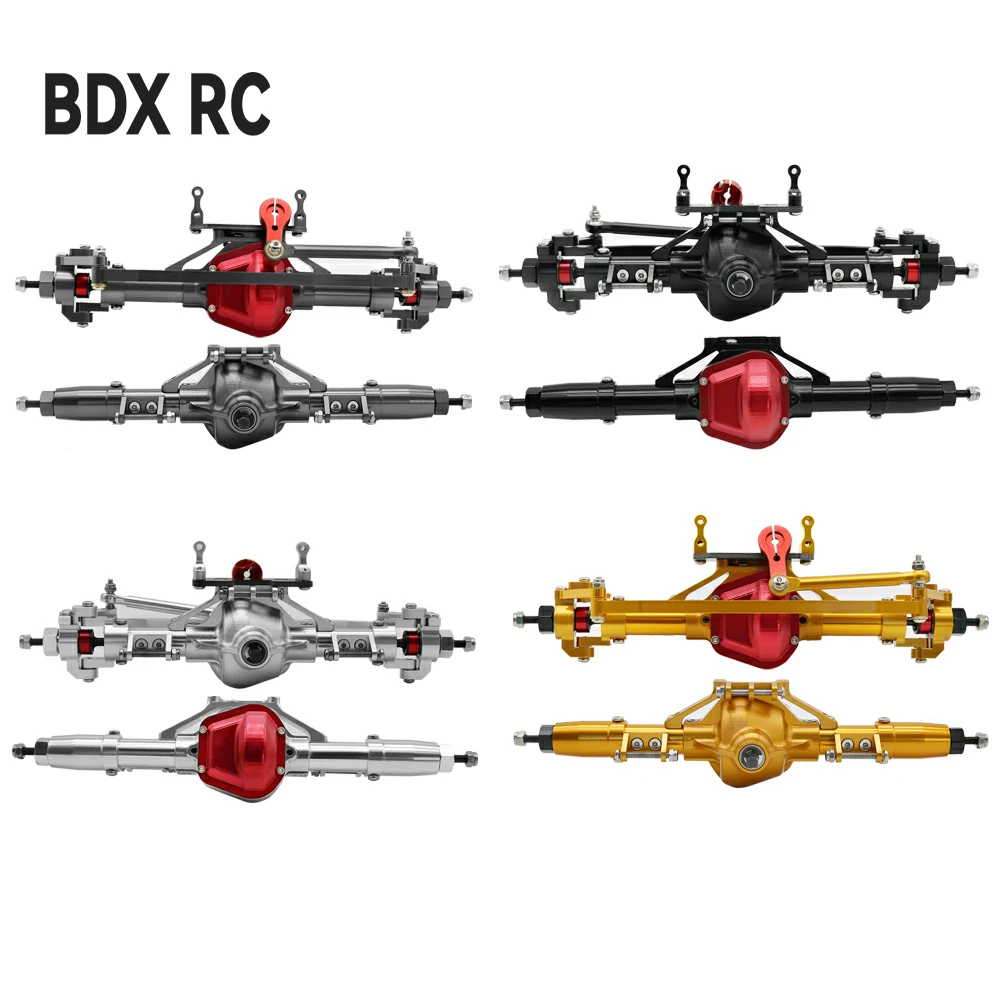 Metalowa przednia tylna oś CNC z podstawą serwomechanizmu do 1/10 RC Rock Crawler Car Axial SCX10 RC4WD D90 Upgrade Parts