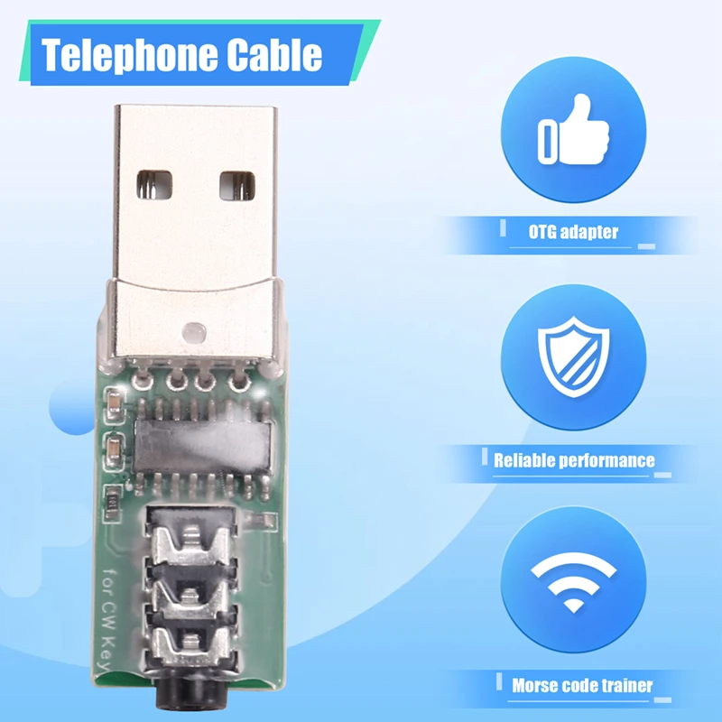 For VBand Morse USB Key Trainer for Vband Mobile Phone Computer Connector Morse Code Trainer Telegraph Trainer-A26I