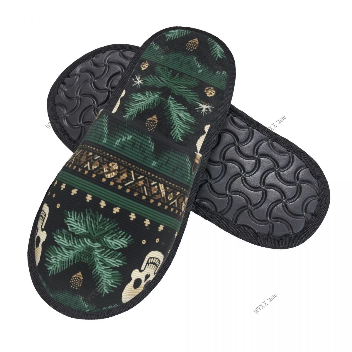 Fur Slipper For Women Men Fashion Fluffy Winter Warm Slippers Skull House Shoes