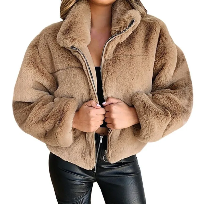 Autumn Winter Coat For Women 2024 New Elegant Teddy Bear Warm Thicken Fleece Faux Fur Coats Jacket Women Long Sleeve Outwear