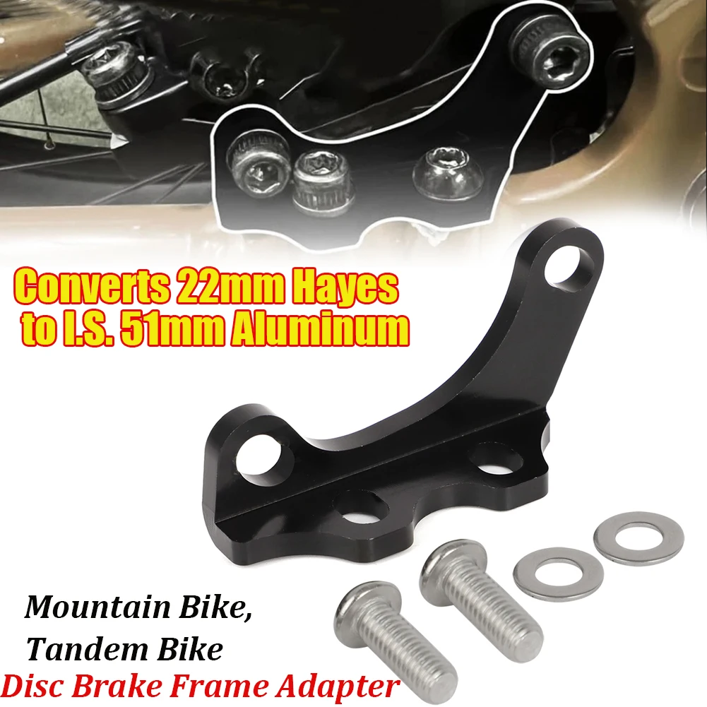 Disc Brake Frame Adapter Converter Kit Converts 22mm Hayes to I.S. 51mm For Mountain Bike, Tandem Bike Aluminum