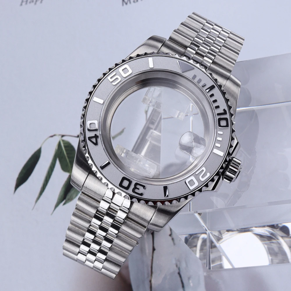 40mm NH35 Watch Case Bracelet With Sapphire For NH34 NH35 NH36 Miyota8215 Eta2824 Water-Resistant 28.5mmDial YACHT-MASTER Design