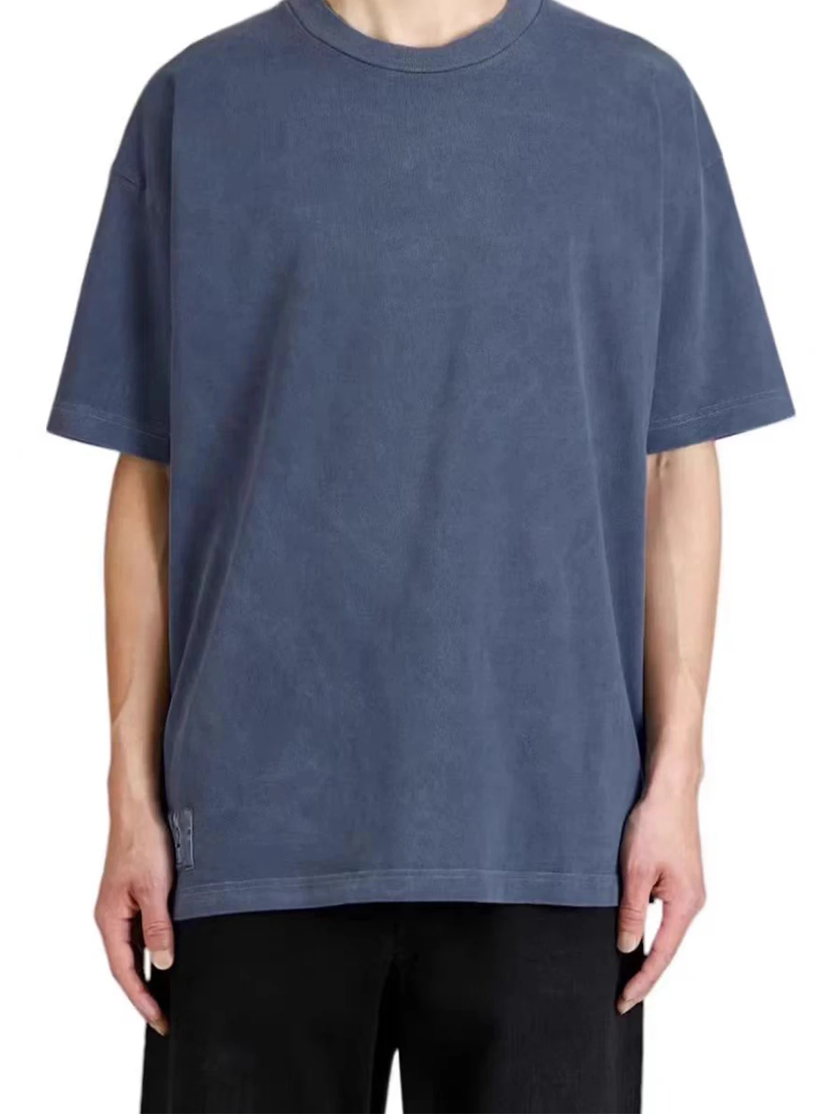 

Винтажная японская уличная футболка свободного кроя с коротким рукавом для мужчин, повседневная молодежная футболка с принтом, круглый вырез, летняя