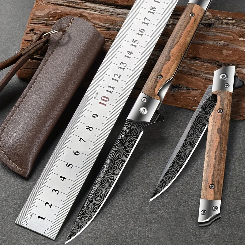 

portable high-grade folding knife, sharp and high hardness damascus steel steel knife, outdoor folding fruit knife