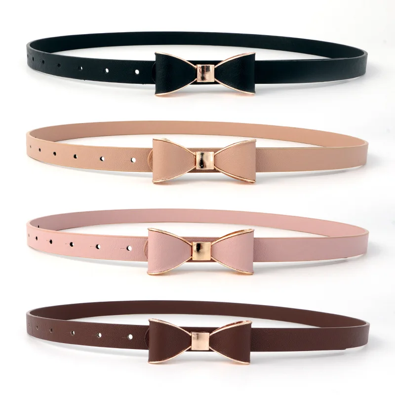 Fashion Butterfly Bow Small Ladies Belt With Dress Decoration Simple Fashion Slim Women's Belt