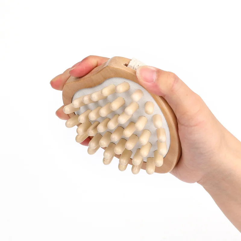 فرشاة حمام على شكل قلب، وسادة هوائية للتدليك، فرشاة حمام خشبية عبر الحدود، مشط أسنان مستدير من أمازون