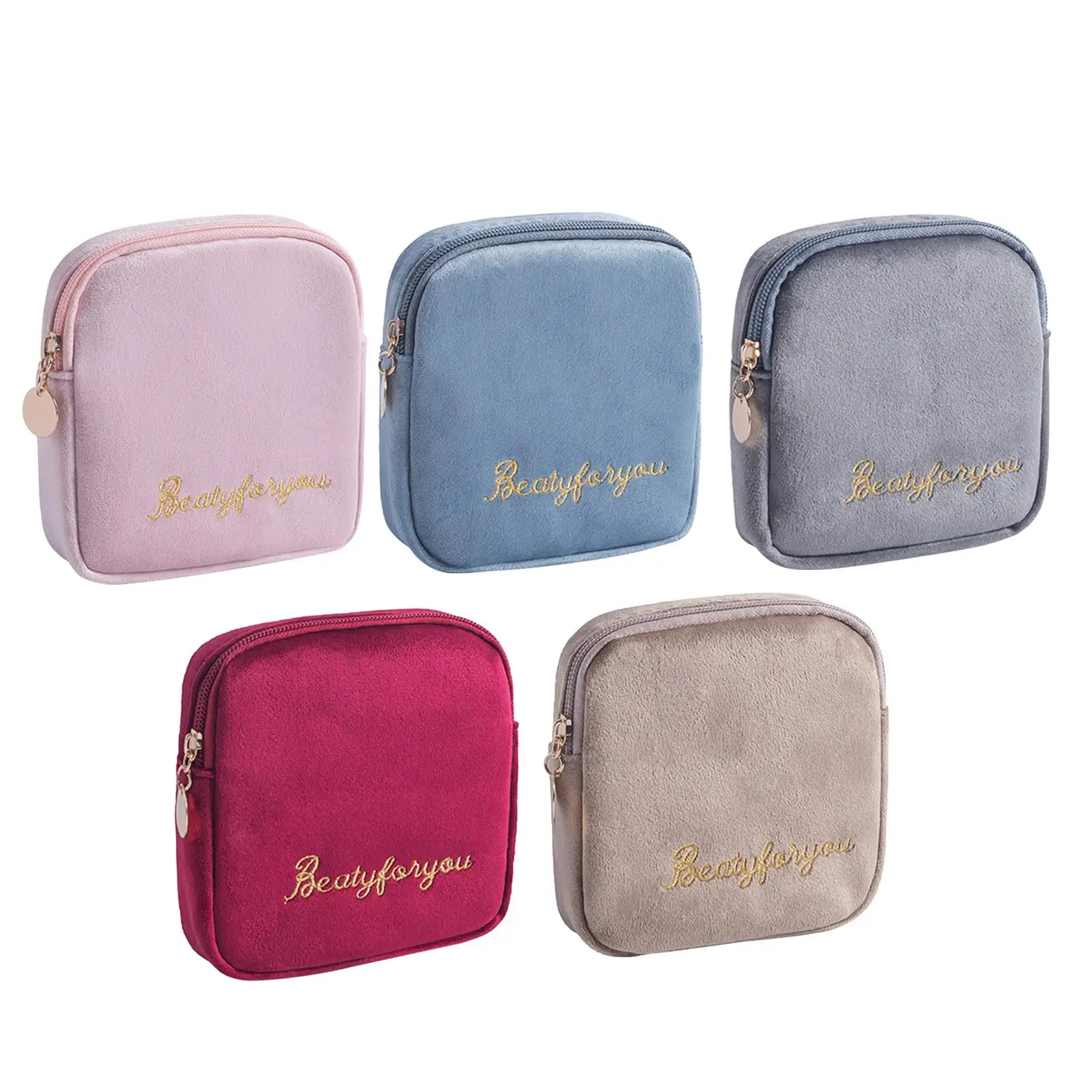 

Sanitary Pad Storage Bag 13x13x4cm Menstrual Cup Pouch for Girls Teen Ladies