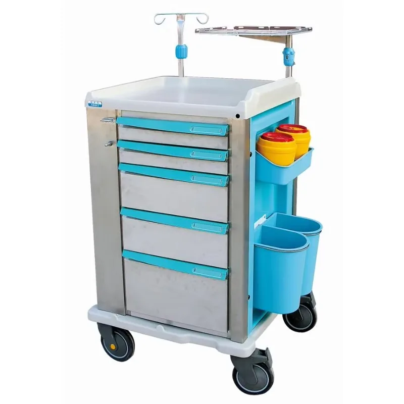 Hochey  Sample Available High Quality ABS Nursing Cart Medicine Emergency Trolley for Sale