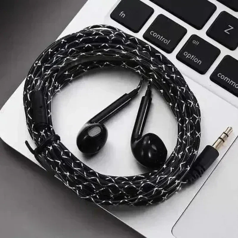 Wired Earphones 3 meters 3m 2m Long Line Jack 3.5mm Computer Headset Crystal Headphones 5 Generation Earplugs