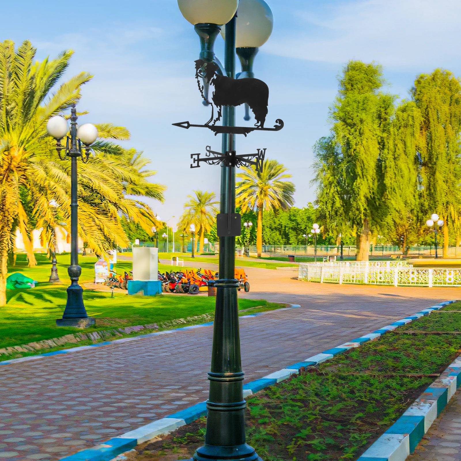 

Metal Weather Vane Retro Wind Direction Indicator Decorative Yard Garden Patio Lawn Wind Measuring Tool Outdoor