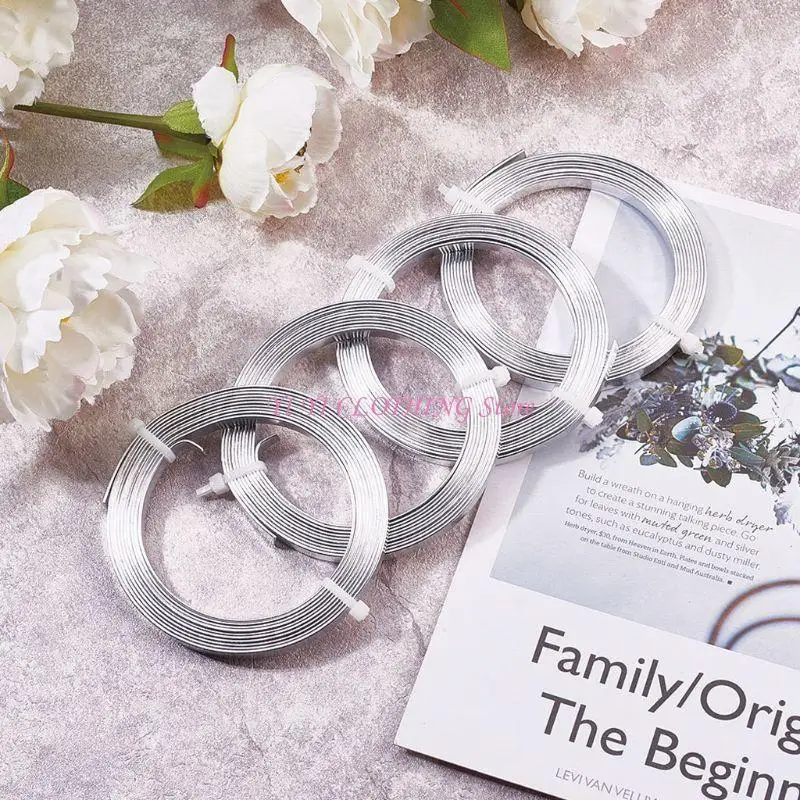 

N5KF High Quality 5mm Soft Silver Aluminium Wire For Bracelet Necklace Jewelry Making Beading Wire DIY Craft Accessories