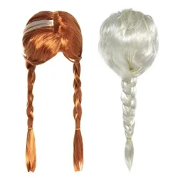 Spot Europe and The United States Cross-border Hot Frozen Children's Wig Braids Anna Aisha Princess Wig One Piece of Hair