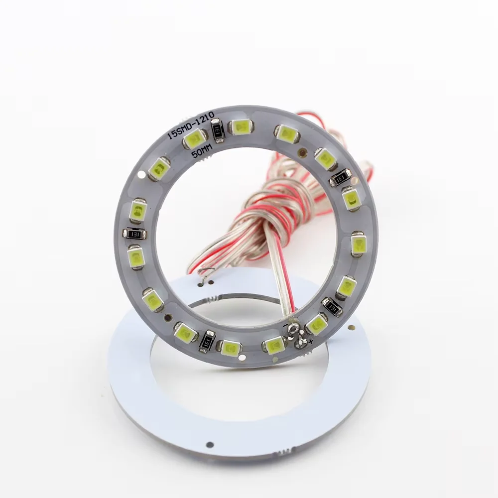 YM E-Bright!! 2Pcs(1pair) Angel Eye 1210 40MM 50MM 60MM 70MM 80MM 90MM 100MM 110MM 120MM 130MM Headlight Halo Ring 12V For Cars
