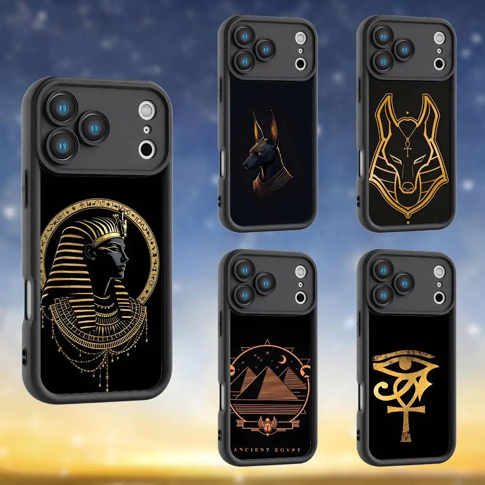 

Ancient Egypt Ar Phone Case For iPhone 17,16,15,14,13,12,Pro,Max,Plus,E,SE4,Air, emery Black Full Coverage TPU