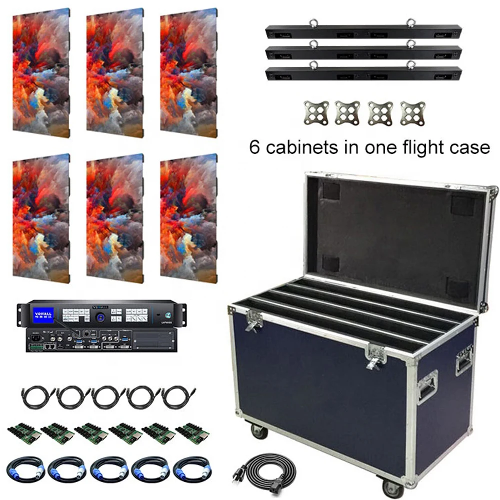 P1.56 P1.95 P2.6 P2.97 P3.91 Schermo LED per interni ed esterni per pannello video da parete sul retro