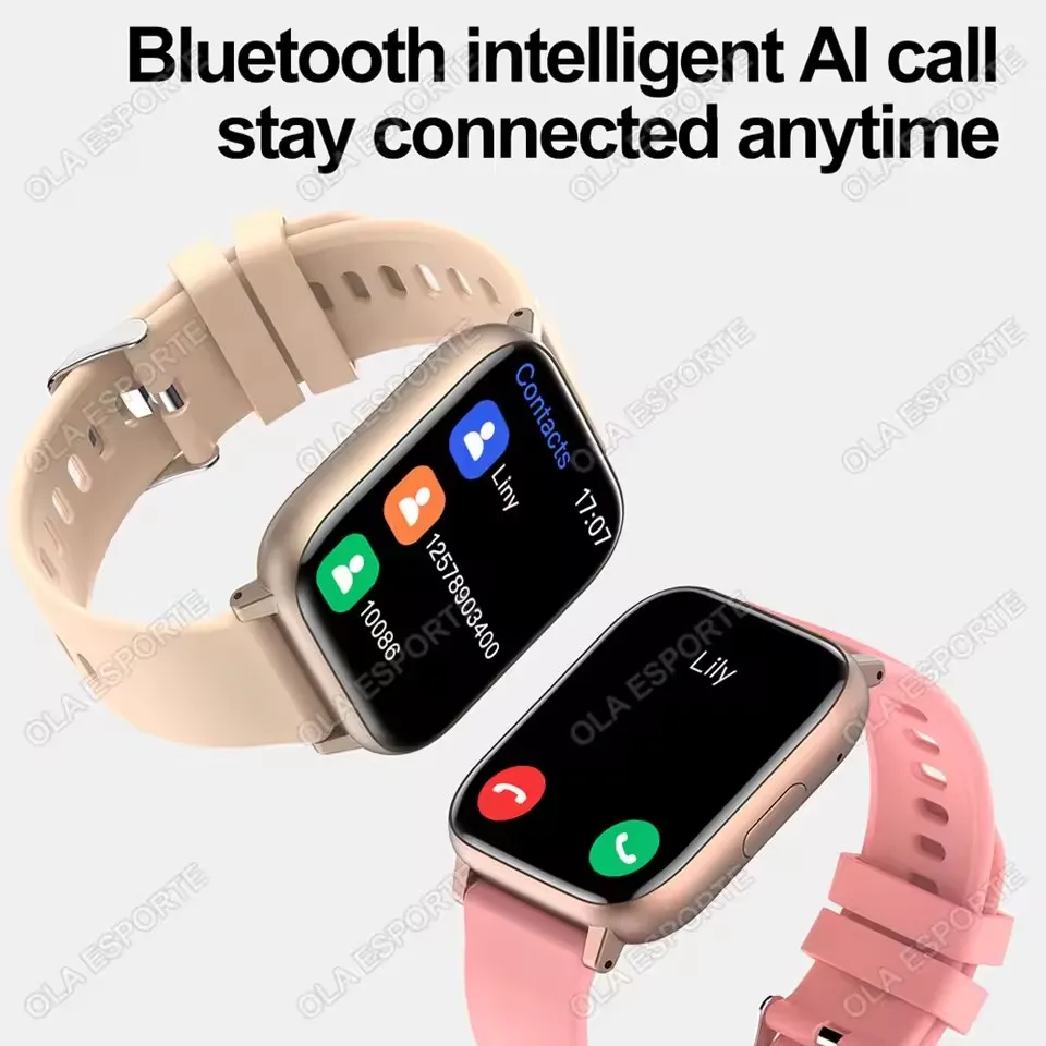 Mulheres smartwatch 2.01 polegada tela amoled bluetooth chamada saúde relógio inteligente durante todo o dia monitoramento de freqüência cardíaca relógios esportivos masculinos ip68